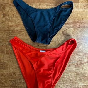 Bikini high rise high cut bottoms